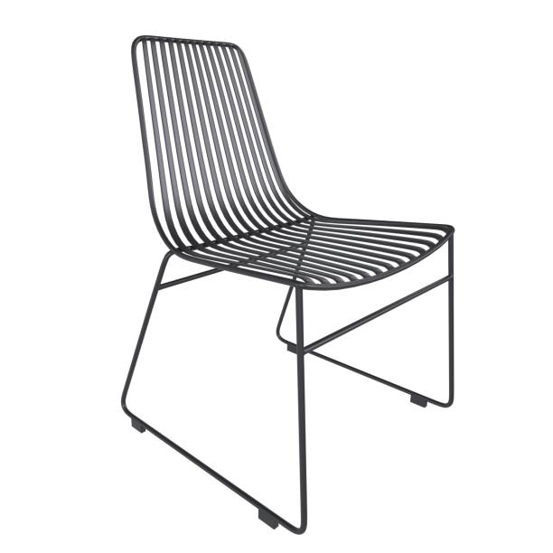 istock Modern black wire chair design suitable for contemporary spaces 2203480753