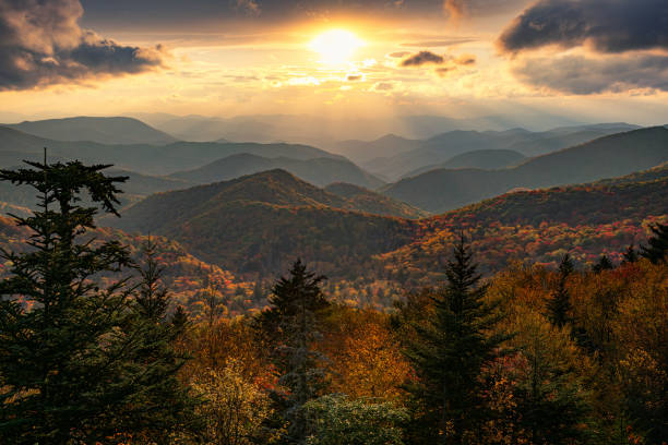 istock scenic autumn sunset, blue ridge mountains, north carolina 2203480770