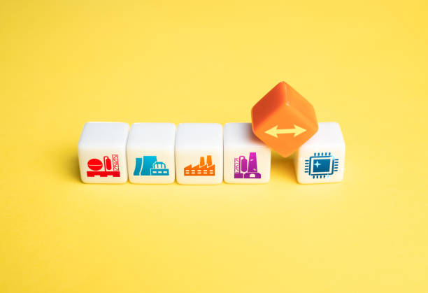 istock Lack of chips and semiconductor components for the development and operation of industry. Sanctions and embargoes. Limit the opponent's access to advanced microelectronic technologies. 2203486770