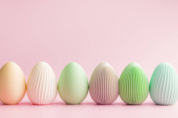 istock Easter decoration. Colorful eggs on pink background. 2203487316