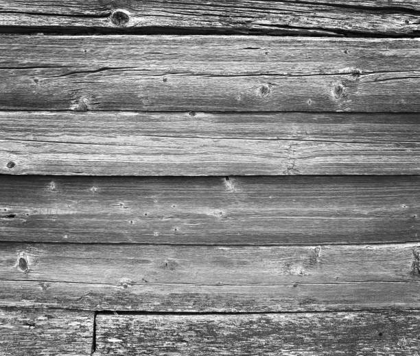 Old wooden gray dark plank texture background wall, full frame, front view