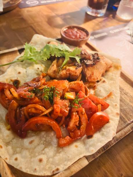 Grilled Chicken with roasted vegetables and pita