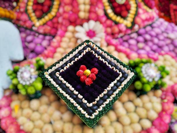 istock Floral decoration according to the plan with fresh flowers 2203537011