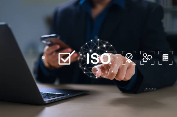 istock Quality control concept, industrial quality assurance, service system, business certification, ISO standards, digital technology, quality assurance process 2203538343