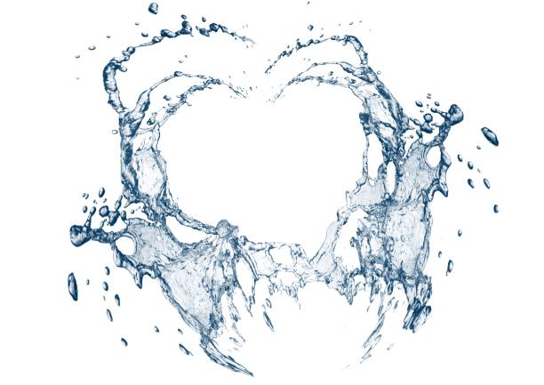 istock 3d illustration of abstract blue water splashes on white background 2203540038