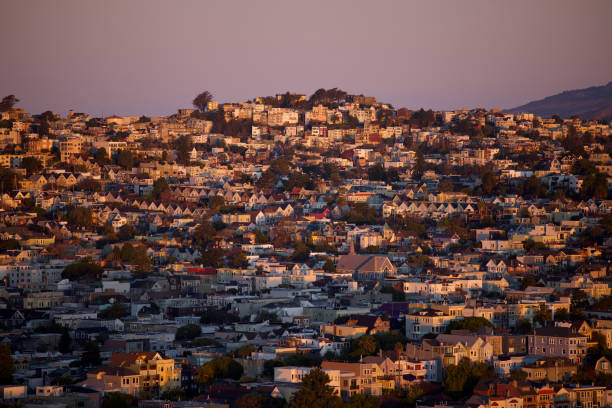 Ashbury Heights from Buena Vista Park, San Francisco, California.