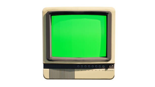 istock Green screen  Classic TVisolated on white , clipping path 2203548176