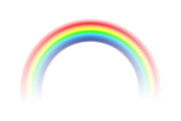istock A bright, semi-transparent rainbow fades into a misty white background, giving an ethereal and serene feel. Perfect for fantasy and dreamy designs. 2203549880
