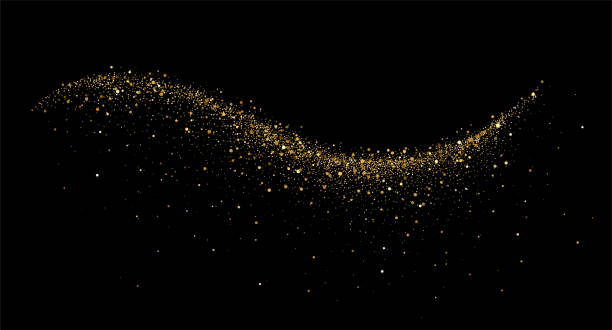 istock Abstract shiny gold glitter design element. For New Year, Merry Christmas greeting card design 2203550296