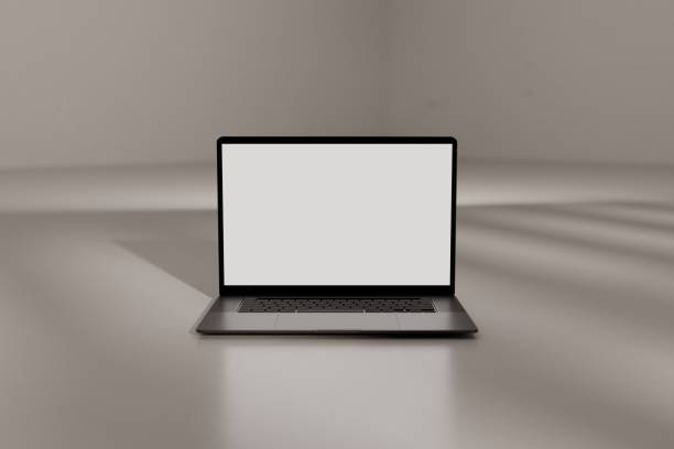 istock Premium laptop with mockup white display. 2203550302