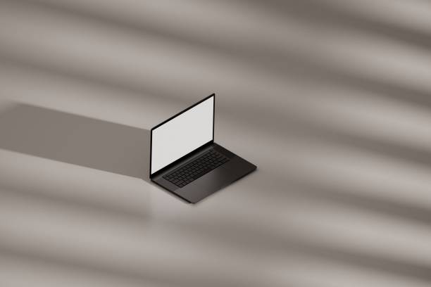 istock Premium laptop with mockup white display. 2203550303