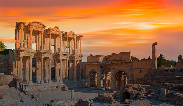 istock Celsus Library in Ephesus at sunset - Selcuk, Turkey 2203552960