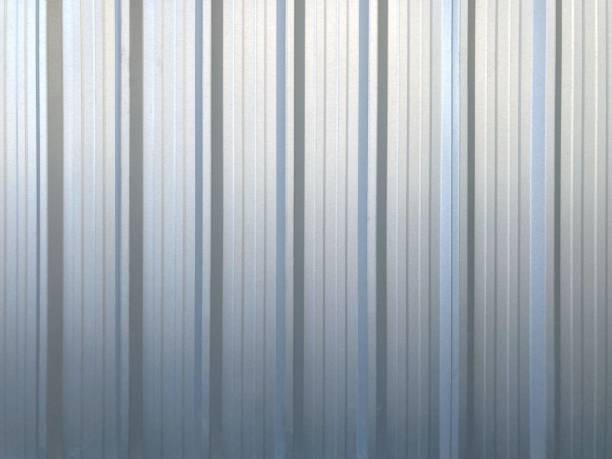 istock Abstract striped of aluminium wall for background 2203555166