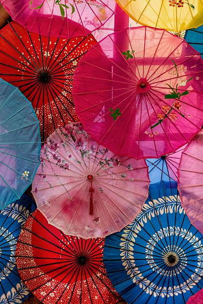 istock Colorful Traditional Asian Umbrellas 2203556566