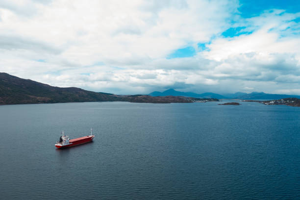 istock Cargo ship in Northern Europe 2203561375