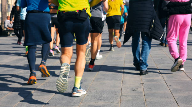 istock Dynamic Barcelona Marathon Runners in Motion 2203562534