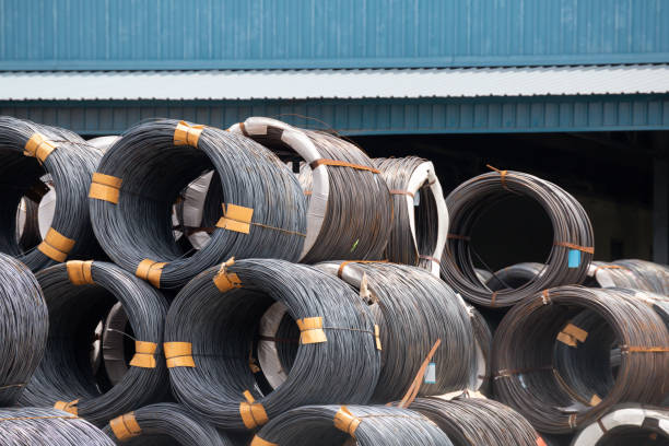 istock A pile of wire is stacked in a warehouse 2203563127