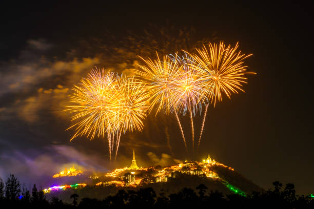 Khao Wang Fireworks Festival, ready to launch a spectacular and colorful fireworks display at night