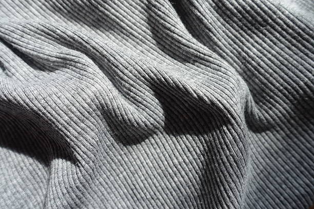 istock thick heather grey rib knit fabric in soft folds 2203567413