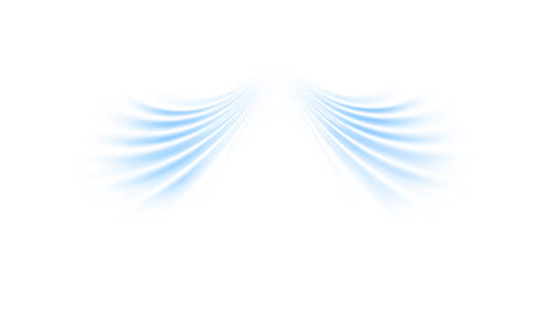 istock Circular air flow. Air conditioner. Snowy frosty whirlwind. Blue wind air flow effect, cold fresh wave isolated vector illustration. Realistic 3d vector illustration isolated on transparent background 2203569822