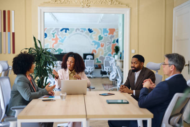 istock Diverse business team discussing during a meeting in a modern office 2203570169