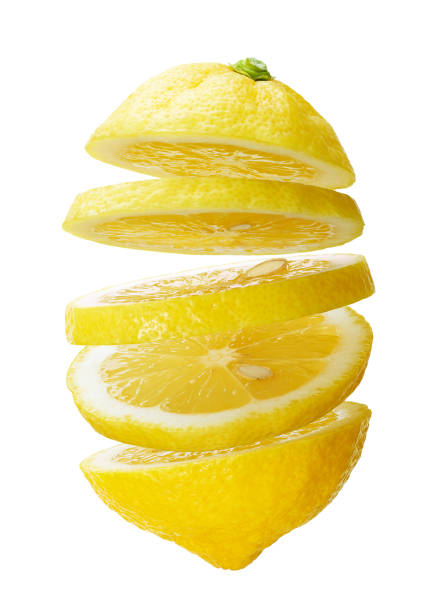 istock Lemon cut in slices isolated 2203571189