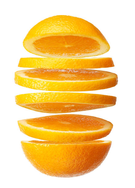 istock Layers of an orange sliced isolated 2203571200