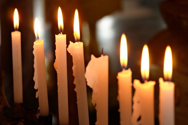 istock Candlelight in the church 2203572047