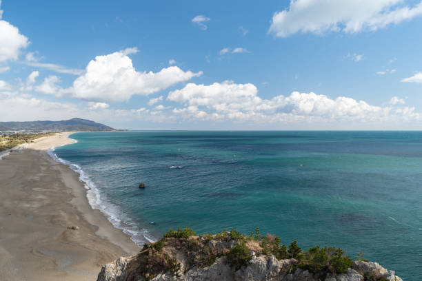istock Blue sky, blue sea and sandy beach 2203573460