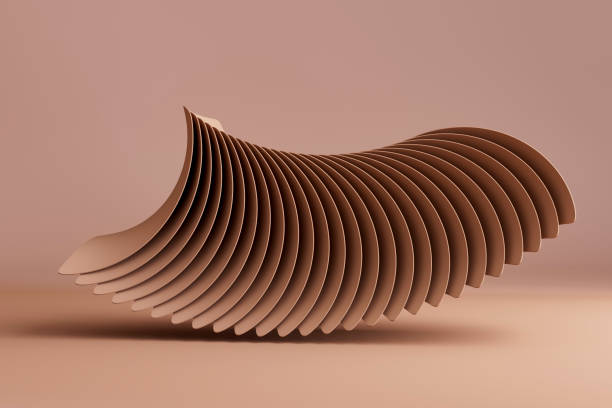 istock Data Wave Pattern Technology Background, Fintech and Cloud Tech Concept, Pantone Color of the Year 2025 - Mocha Mousse Color 2203580062