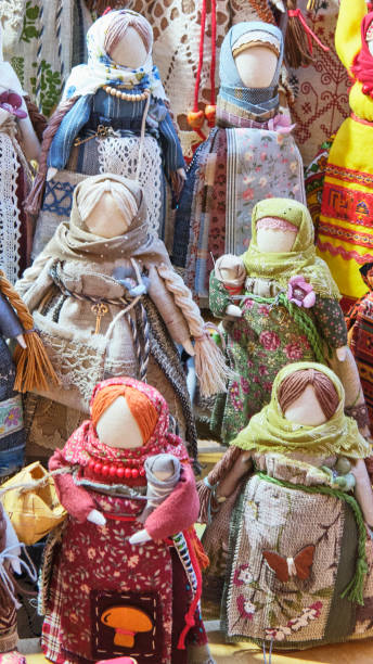 istock Handmade Slavic Textile Dolls, Traditional Amulets 2203589144