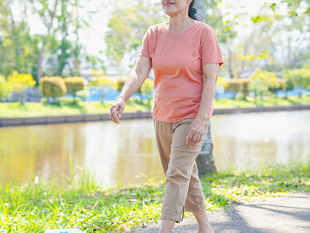istock Elderly woman walking, running 2203595272