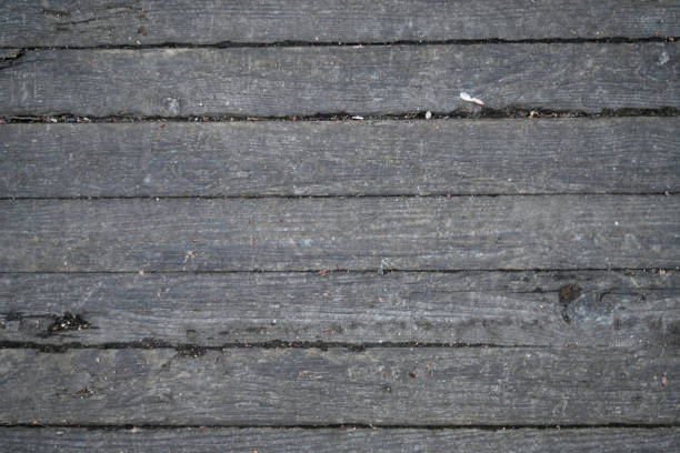 Close up macro old wooden planks boards boardwalk