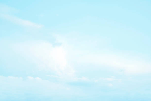 Blue pastel sky with white cloud. Beautiful sky in the morning. Freedom of life, New life beginning and Positive thought and energy concepts.