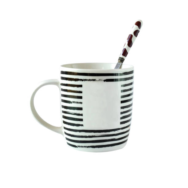 istock Black and white ceramic mug or porcelain mug on white background. 2203604499
