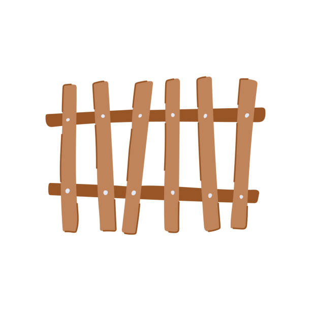 istock post fence wood cartoon vector illustration 2203610615