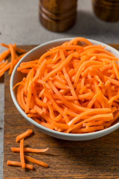 istock Orange Organic Shredded Carrot Shreds 2203614589