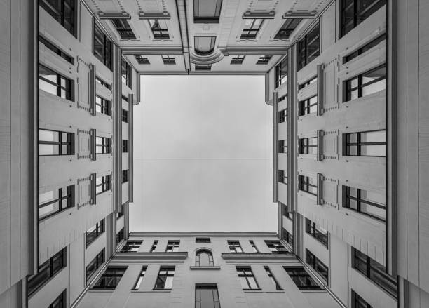 istock Low angle view of a residential buildings 2203616214