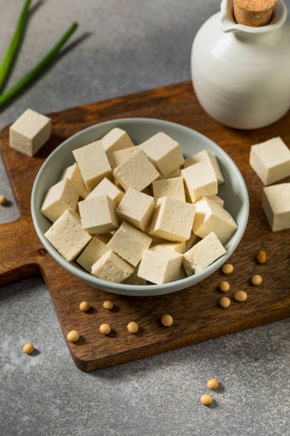 istock Raw Organic White Asian Tofu 2203616278