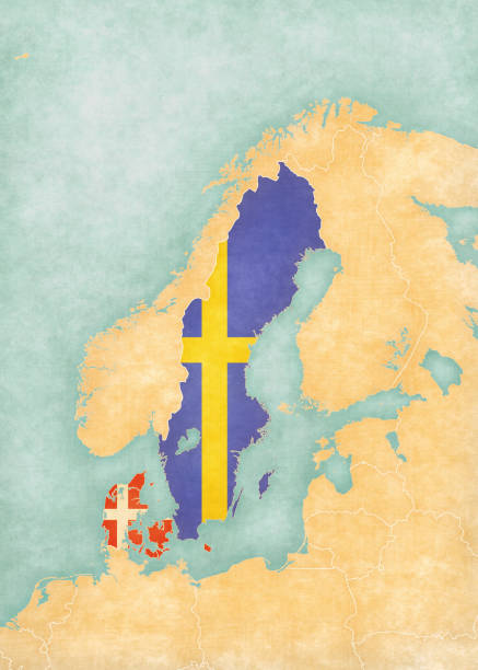 Map Of Scandinavia Sweden And Denmark Stock Download Map Of Scandinavia Sweden And Denmark 