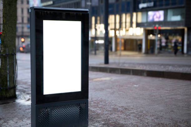 istock Digital display with copy space on a city centre street in winter 2203618561