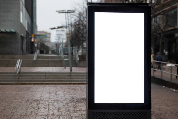 istock Digital display with copy space in a city centre pedestrian zone 2203618578