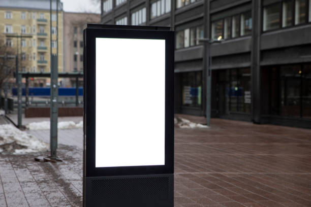 istock Digital display with copy space in a city centre pedestrian zone 2203618580