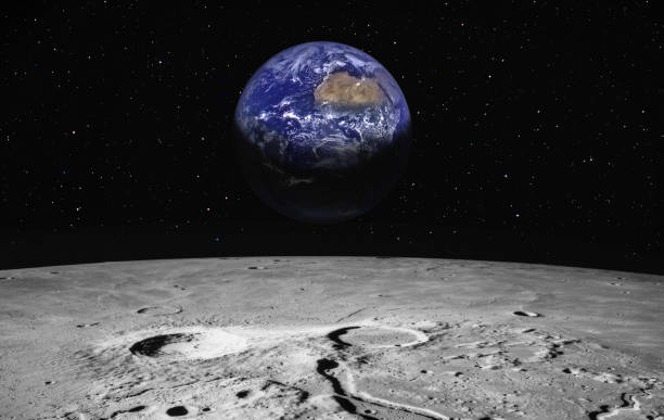 istock The Earth as Seen from the Surface of the Moon 2203621856