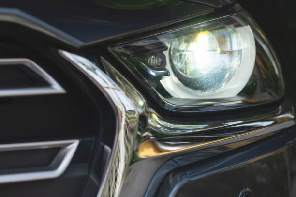 istock Low beam of  led car headlight 2203622331