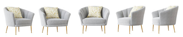 istock Armchair set isolated on white background. 3D render. 2203623993
