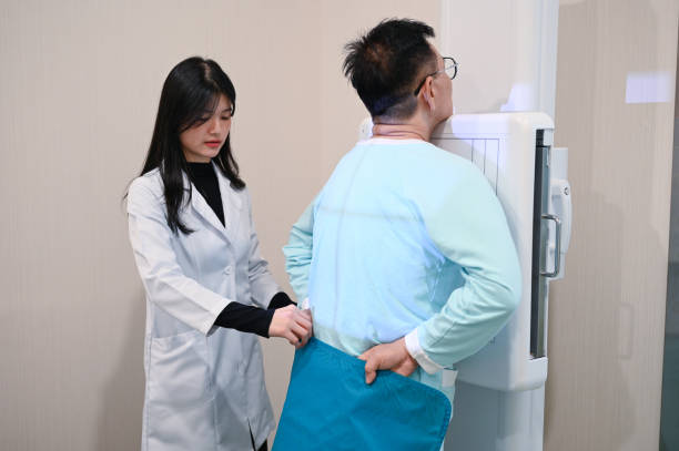 istock Medical Imaging in Action: Readying for a Chest X-Ray 2203624908