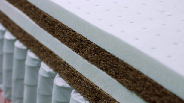 istock Closeup texture of memory foam for making mattresses 2203625654