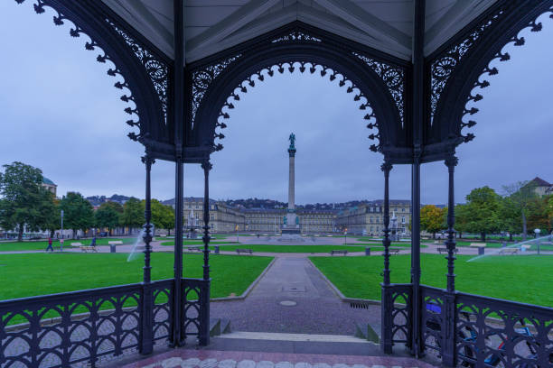 istock Sunrise view of the Schlossplatz square, in Stuttgart 2203625934