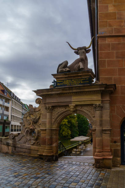 Nuremberg, Germany - October 07, 2024: View of the Ochsenportal gate, in Nuremberg, Bavaria, Germany